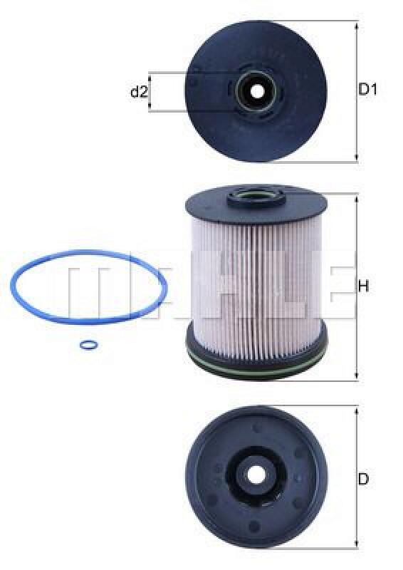 MAHLE Kraftstofffilter KX 491/1D