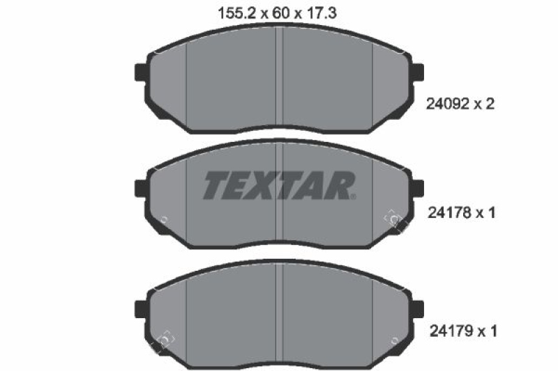 TEXTAR Bremsbelagsatz, Scheibenbremse