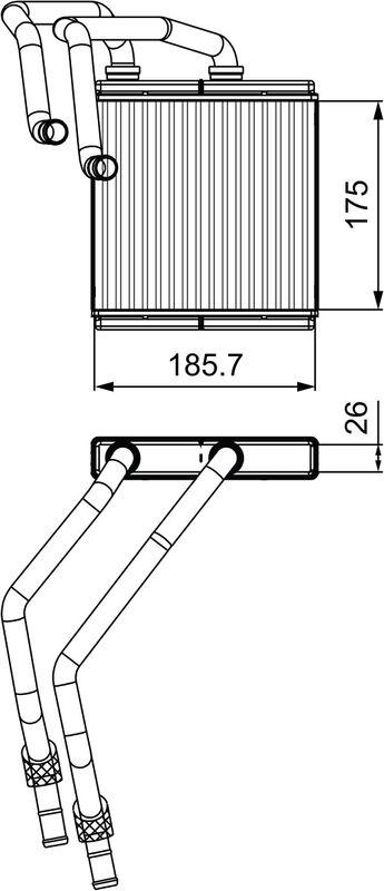 VALEO Wärmetauscher, Innenraumheizung 811544