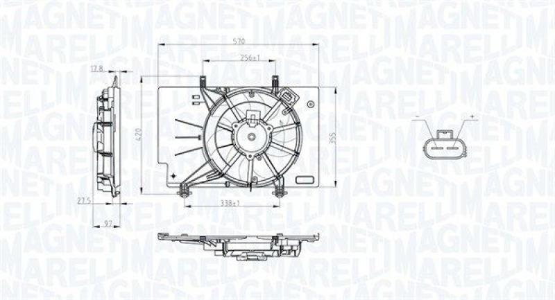 MAGNETI MARELLI Lüfter, Motorkühlung