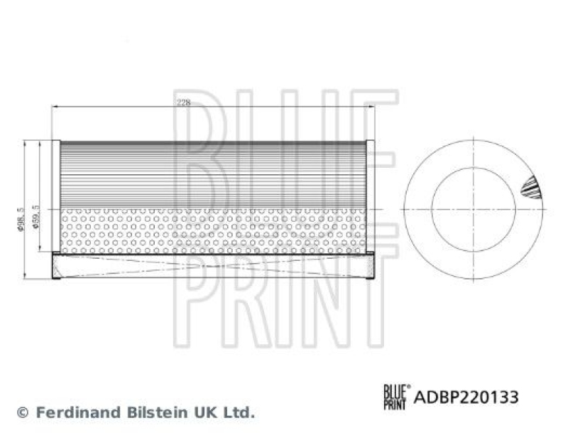 BLUE PRINT Luftfilter ADBP220133