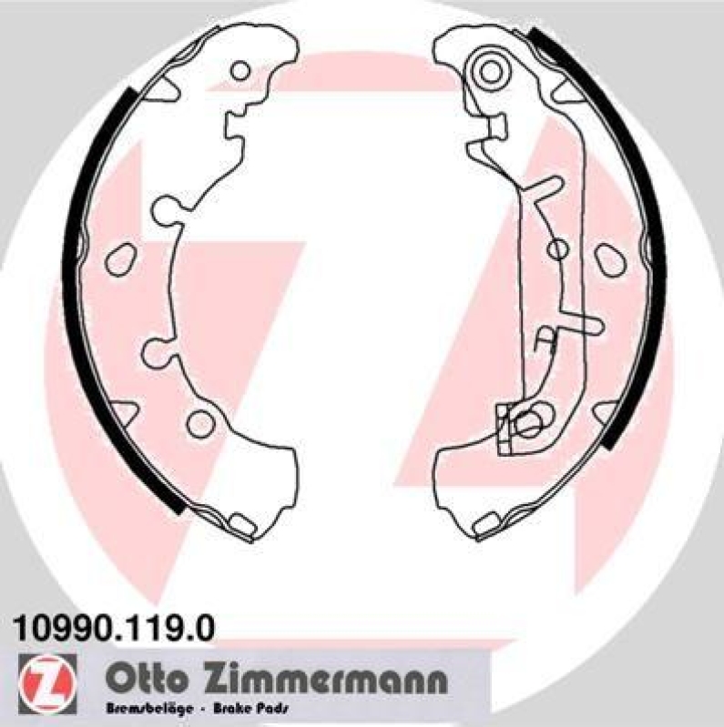 ZIMMERMANN Bremsbackensatz 10990.119.0