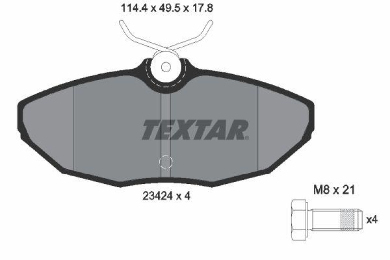 TEXTAR Bremsbelagsatz, Scheibenbremse 2342401