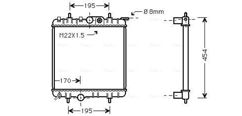 AVA QUALITY COOLING Kühler, Motorkühlung