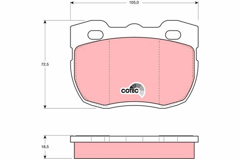 TRW Brake Pad Set, disc brake COTEC