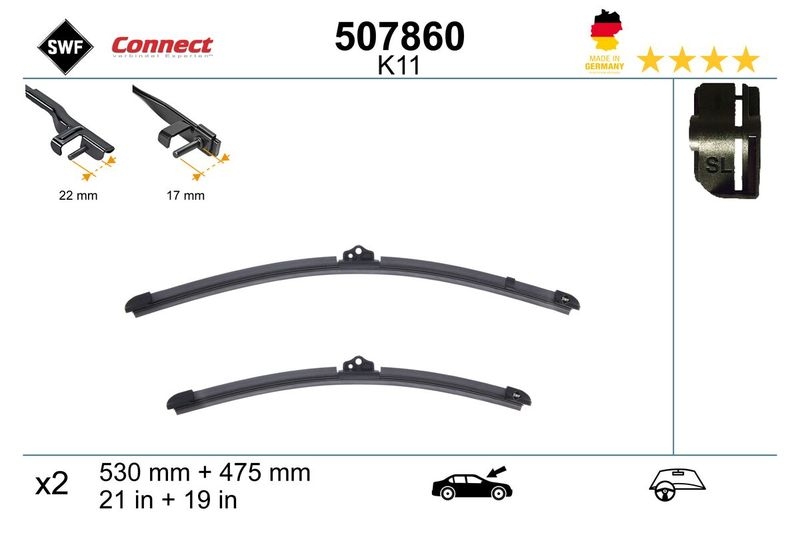 SWF Wischblatt CONNECT MADE IN GERMANY