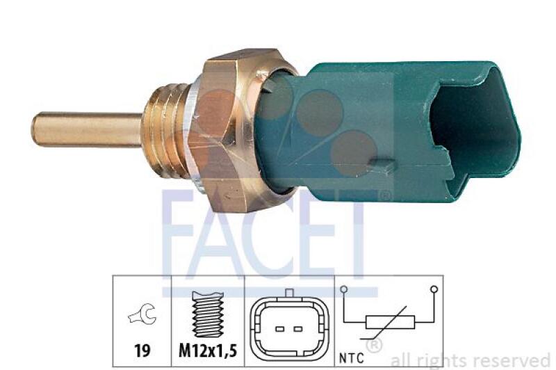 FACET Sensor, Kühlmitteltemperatur Made in Italy - OE Equivalent