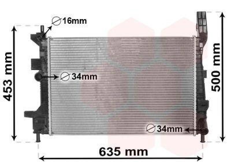 VAN WEZEL Radiator, engine cooling