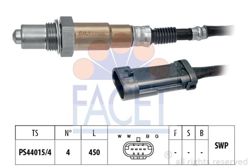 FACET Lambda Sensor Made in Italy - OE Equivalent