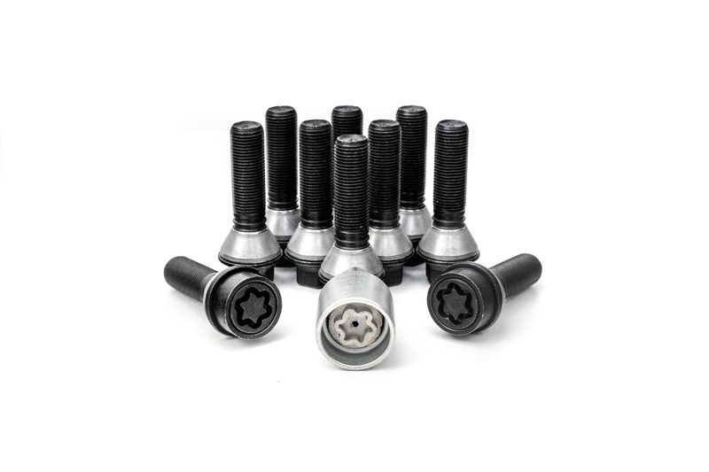 H&R Spezialfedern Radschraube Felgenschloss-Set M14 mit beweglichem Kegel...