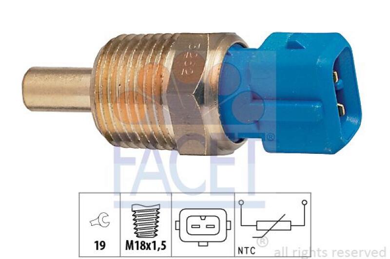 FACET Sensor, Kühlmitteltemperatur Made in Italy - OE Equivalent