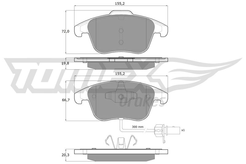 TOMEX Brakes Brake Pad Set, disc brake