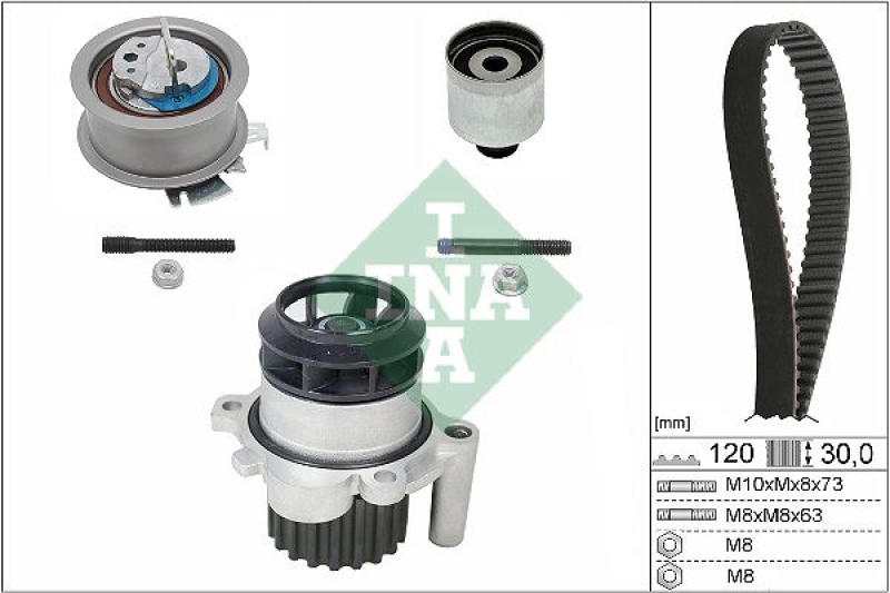 Wasserpumpe + Zahnriemensatz Golf 5 1.9 TDI 105 PS Diesel 77 KW 2003 - 2008 BLS