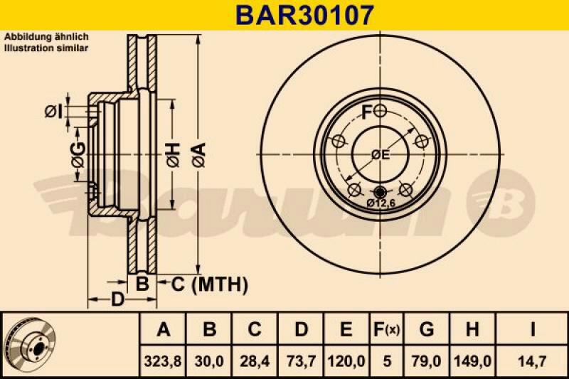 2x BARUM Bremsscheibe