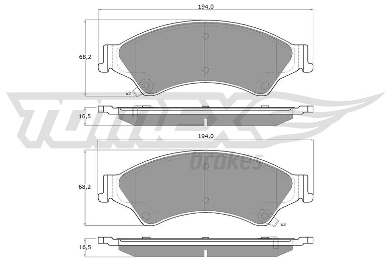 TOMEX Brakes Bremsbelagsatz, Scheibenbremse
