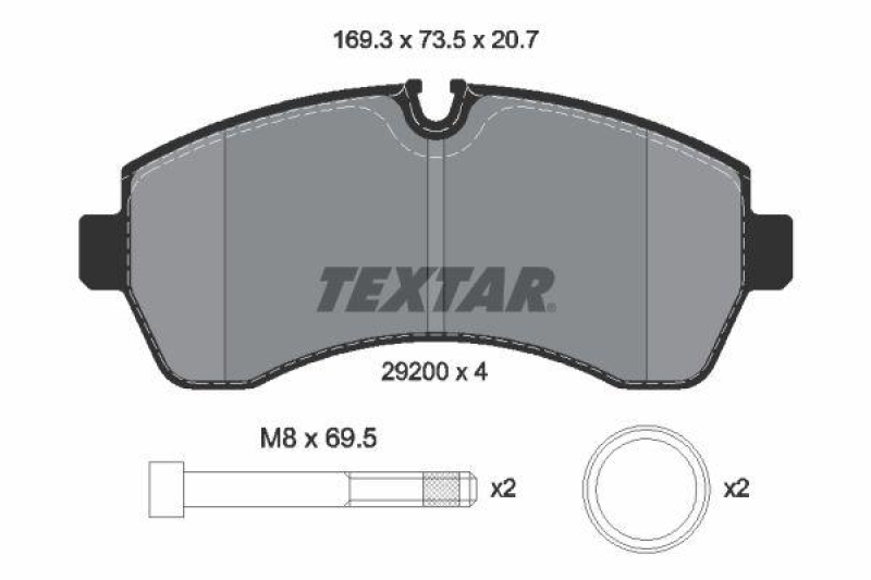 TEXTAR Bremsbelagsatz, Scheibenbremse Q+ 2920006