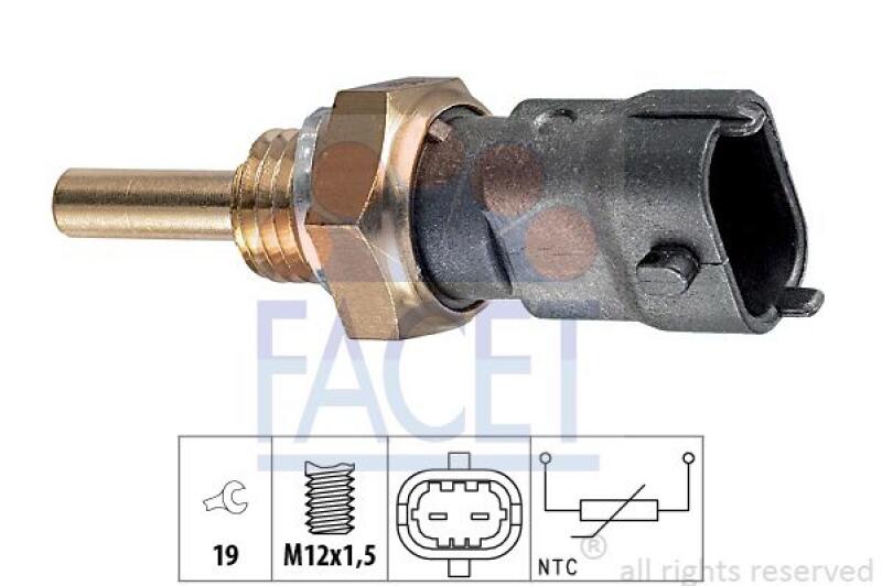 FACET Sensor, coolant temperature Made in Italy - OE Equivalent