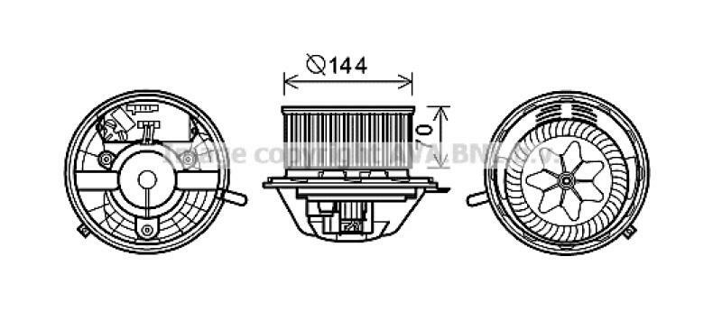 AVA QUALITY COOLING Electric Motor, interior blower