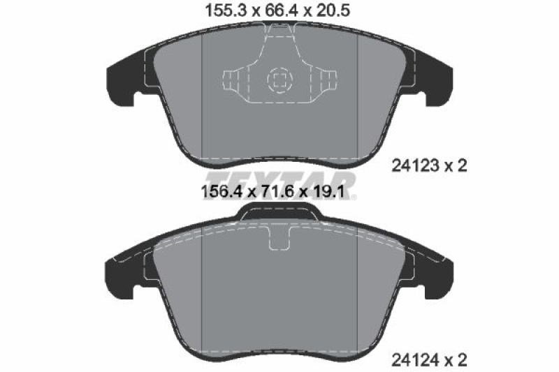 TEXTAR Brake Pad Set, disc brake Q+