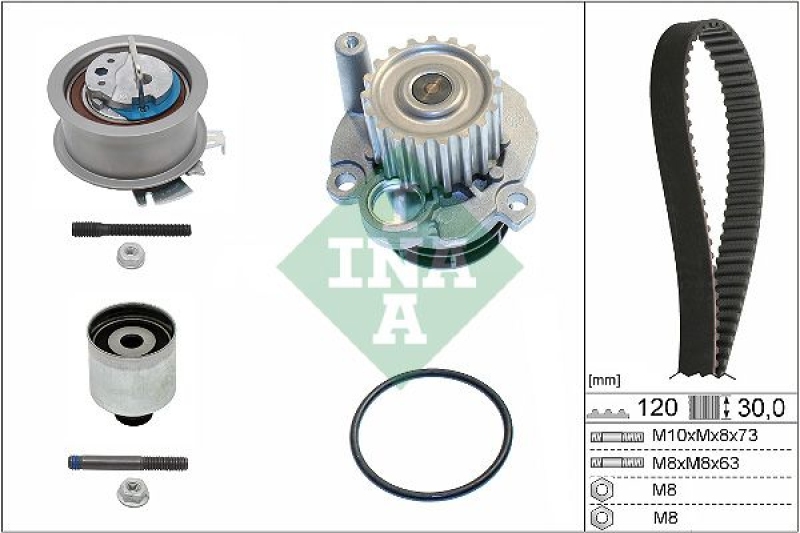 INA Water Pump & Timing Belt Set