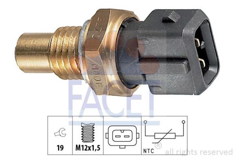 FACET Sensor, coolant temperature Made in Italy - OE Equivalent