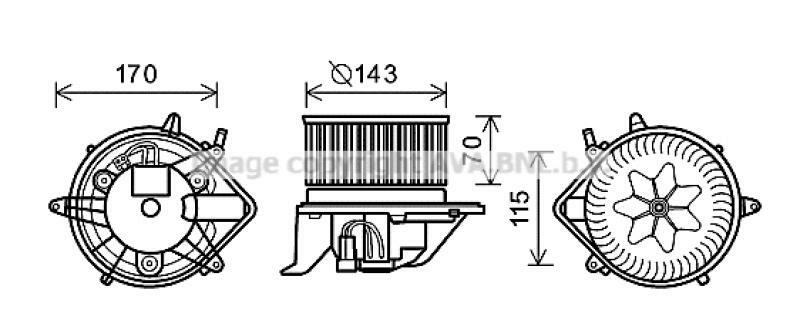 AVA QUALITY COOLING Elektromotor, Innenraumgebläse