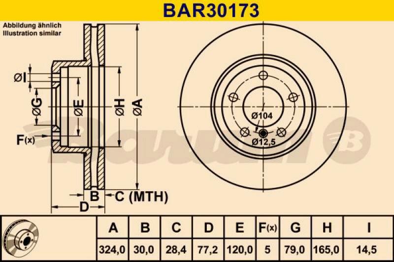 2x BARUM Bremsscheibe