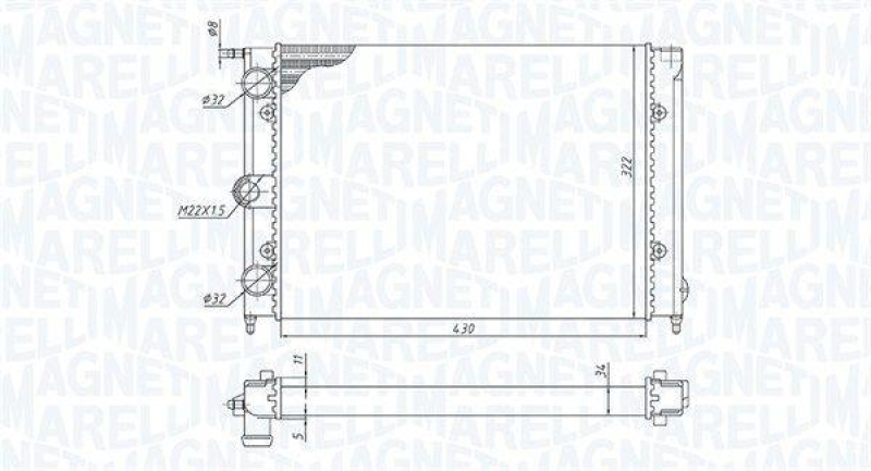 MAGNETI MARELLI K&uuml;hler, Motork&uuml;hlung 350213187300