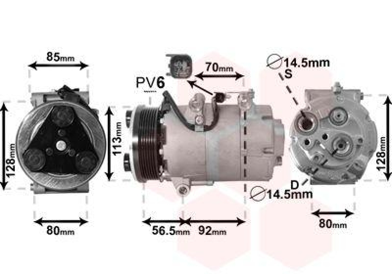 VAN WEZEL Compressor, air conditioning *** IR PLUS ***