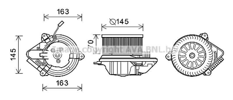 AVA QUALITY COOLING Electric Motor, interior blower