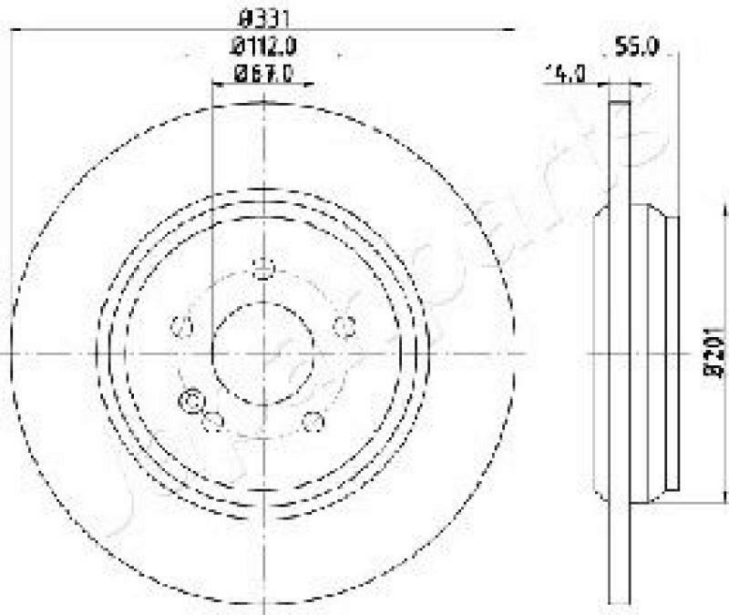 2x JAPANPARTS Bremsscheibe