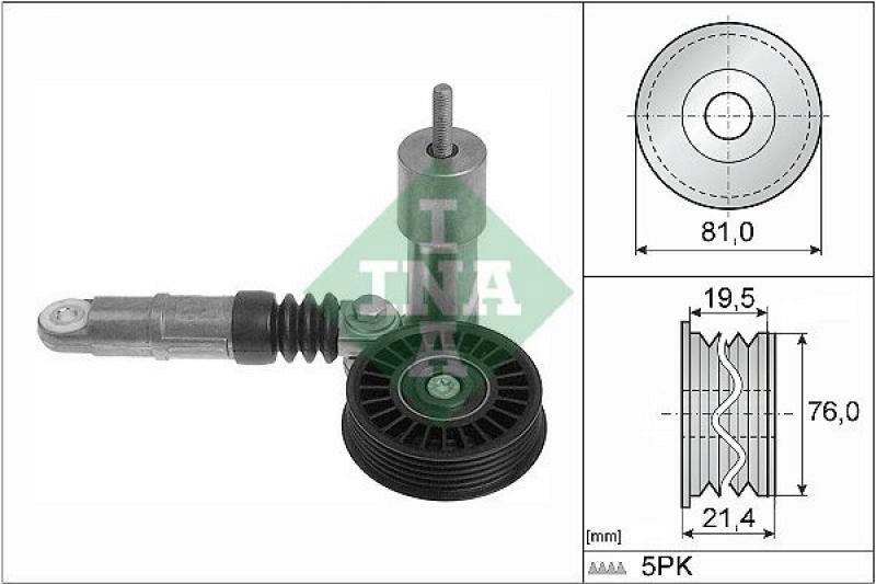 INA Tensioner Lever, v-ribbed belt