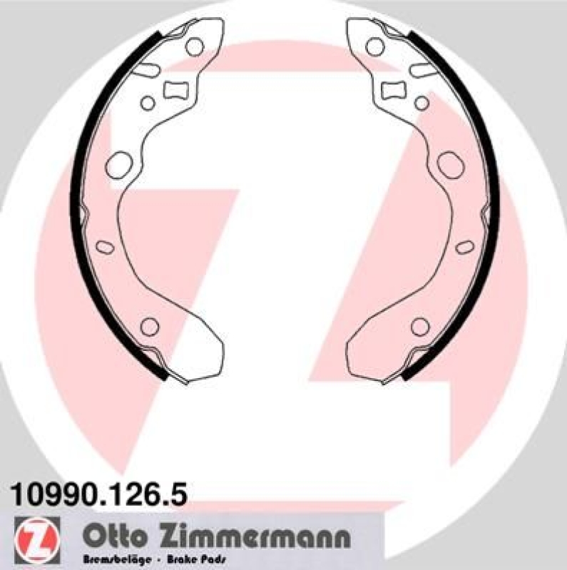 ZIMMERMANN Bremsbackensatz 10990.126.5