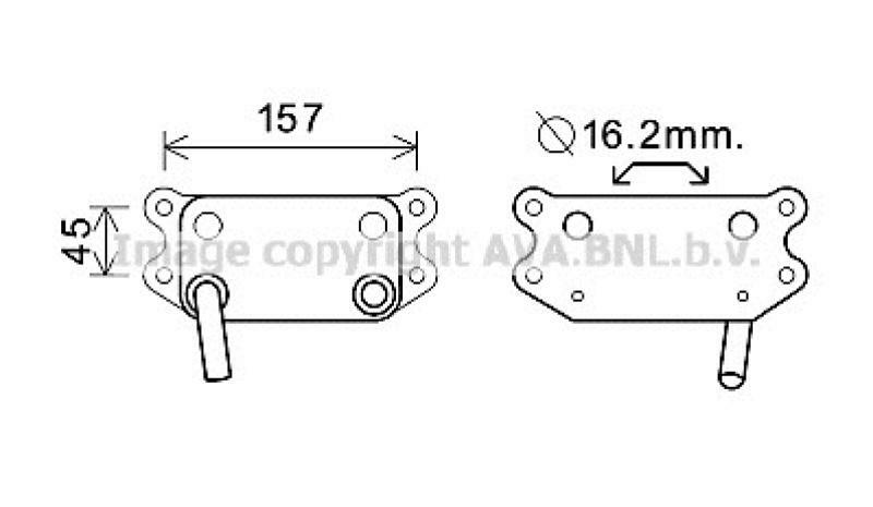 AVA QUALITY COOLING Oil Cooler, engine oil