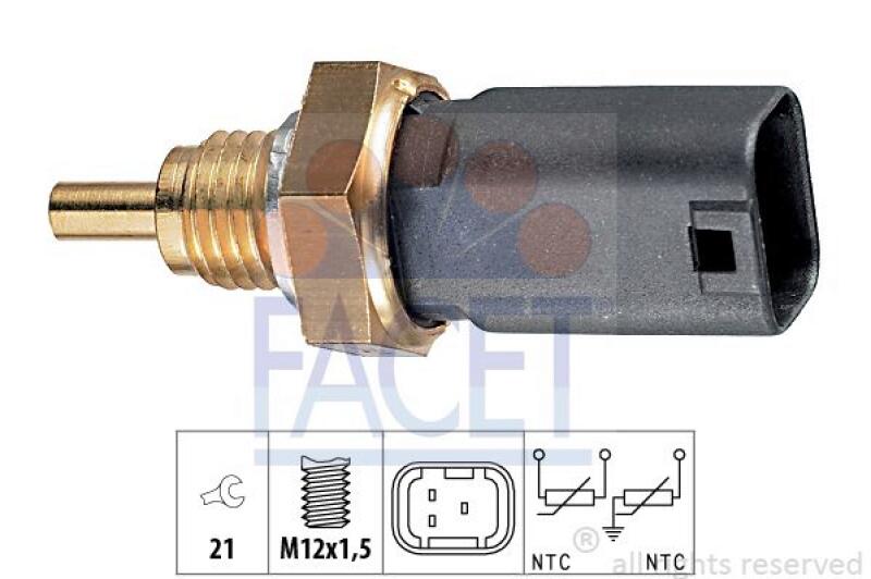 FACET Sensor, Kühlmitteltemperatur Made in Italy - OE Equivalent