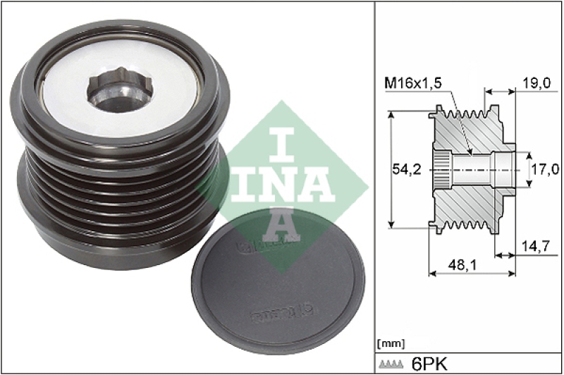 INA Alternator Freewheel Clutch