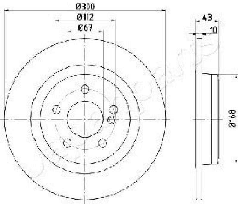 2x JAPANPARTS Bremsscheibe