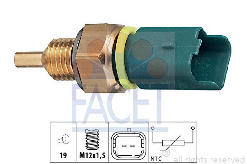 FACET Sensor, coolant temperature Made in Italy - OE Equivalent