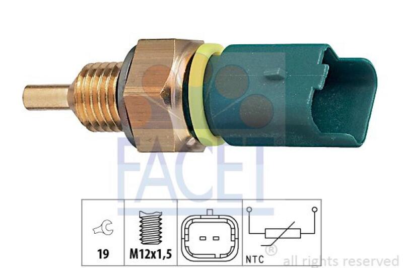 FACET Sensor, Kühlmitteltemperatur Made in Italy - OE Equivalent