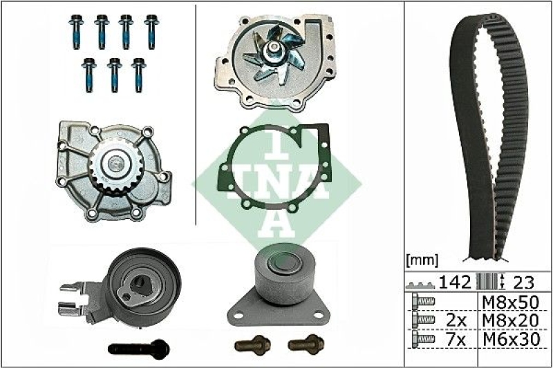 Schaeffler INA Wasserpumpe + Zahnriemensatz