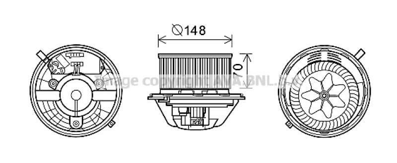 AVA QUALITY COOLING Electric Motor, interior blower