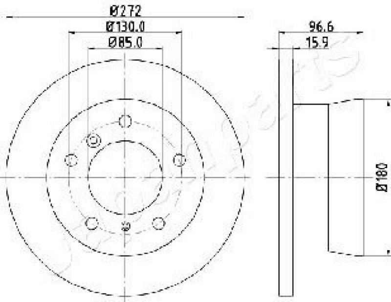 2x JAPANPARTS Bremsscheibe
