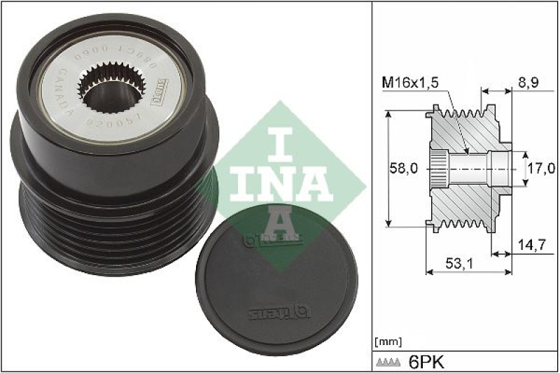 INA Alternator Freewheel Clutch