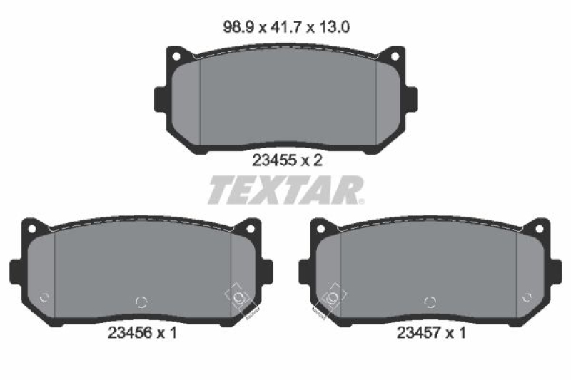 TEXTAR Bremsbelagsatz, Scheibenbremse 2345501