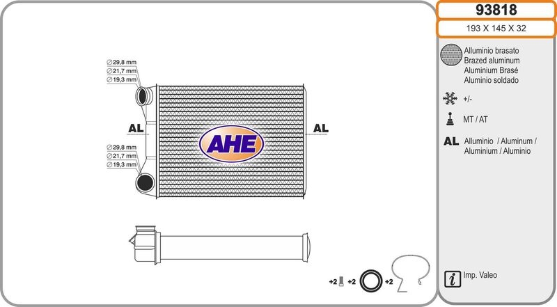 AHE Heat Exchanger, interior heating