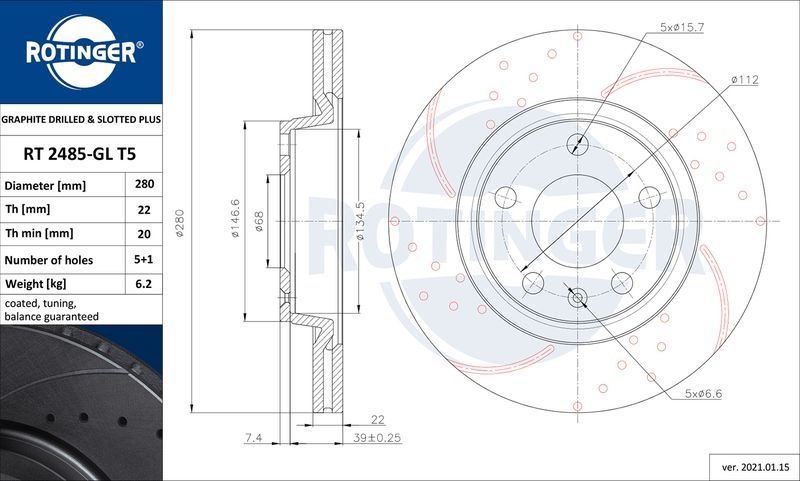 2x ROTINGER Bremsscheibe