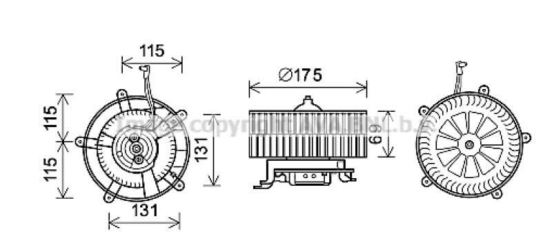 AVA QUALITY COOLING Electric Motor, interior blower