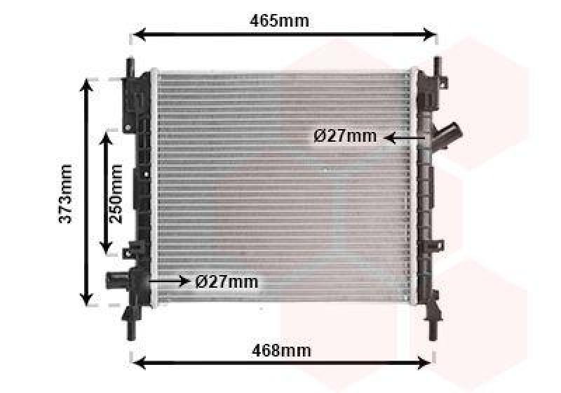 VAN WEZEL Radiator, engine cooling