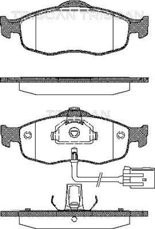 TRISCAN Bremsbelagsatz, Scheibenbremse 8110 16160