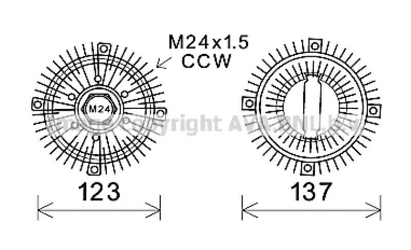 AVA QUALITY COOLING Clutch, radiator fan
